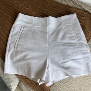 Zara high waisted white shorts